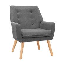 Load image into Gallery viewer, Artiss Fabric Dining Armchair - Grey