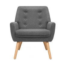 Load image into Gallery viewer, Artiss Fabric Dining Armchair - Grey