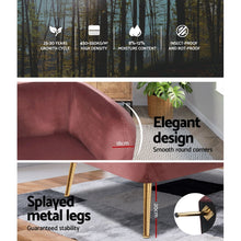 Load image into Gallery viewer, Artiss Armchair Lounge Sofa Arm Chair Accent Chairs Armchairs Couch Velvet Pink