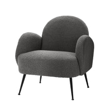 Load image into Gallery viewer, Artiss Armchair Lounge Chair Armchairs Accent Arm Chairs Sherpa Boucle Charcoal