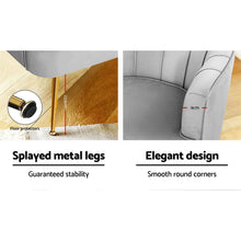 Load image into Gallery viewer, Artiss Armchair Lounge Accent Chair Armchairs Sofa Chairs Velvet Grey Couch