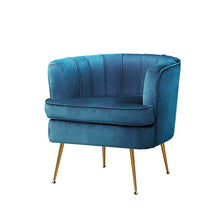 Load image into Gallery viewer, Artiss Armchair Lounge Chair Accent Armchairs Sofa Chairs Velvet Navy Blue Couch