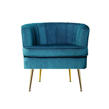 Load image into Gallery viewer, Artiss Armchair Lounge Chair Accent Armchairs Sofa Chairs Velvet Navy Blue Couch