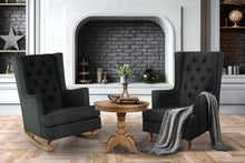 Load image into Gallery viewer, Artiss Rocking Armchair Feeding Chair Fabric Armchairs Lounge Recliner Charcoal