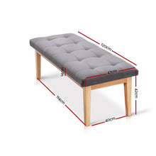 Load image into Gallery viewer, Artiss Bench Bedroom Benches Ottoman Upholstered Fabric Chair Foot Stool 120cm