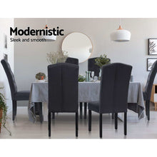 Load image into Gallery viewer, Artiss Set of 2 Dining Chairs French Provincial Kitchen Cafe Fabric Padded High Back Pine Wood Grey
