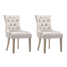Load image into Gallery viewer, Artiss Set of 2 Dining Chair Beige CAYES French Provincial Chairs Wooden Fabric Retro Cafe