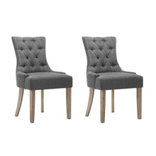 Load image into Gallery viewer, Artiss Set of 2 Dining Chair CAYES French Provincial Chairs Wooden Fabric Retro Cafe