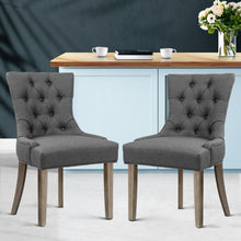 Load image into Gallery viewer, Artiss Set of 2 Dining Chair CAYES French Provincial Chairs Wooden Fabric Retro Cafe