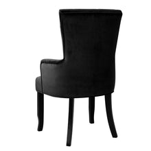 Load image into Gallery viewer, Artiss Dining Chairs French Provincial Chair Velvet Fabric Timber Retro Black