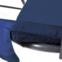 Load image into Gallery viewer, Milano Outdoor Swing Bench Seat Chair Canopy Furniture 3 Seater Garden Hammock - Dark Blue
