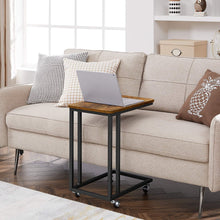 Load image into Gallery viewer, Coffee Table with Steel Frame and Castors Rustic Brown and Black