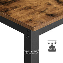 Load image into Gallery viewer, Bar Table with Solid Metal Frame and Wood Look, 120 x 60 x 90 cm