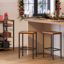 Load image into Gallery viewer, Bar Set Stools of 2 Bar Chairs, Rustic Brown