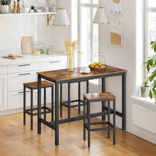 Load image into Gallery viewer, Bar Set Stools of 2 Bar Chairs, Rustic Brown