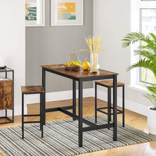 Load image into Gallery viewer, Bar Set Stools of 2 Bar Chairs, Rustic Brown