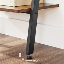 Load image into Gallery viewer, 5-Tier Bookshelf Rack, Rustic Brown and Black