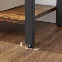 Load image into Gallery viewer, 4-Tier Storage Rack with Steel Frame, 120 cm High, Rustic Brown and Black