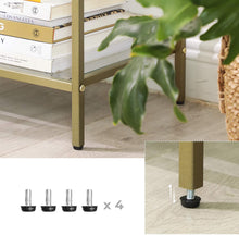 Load image into Gallery viewer, 3-Tier Tempered Glass Sofa Table Modern Storage Shelf