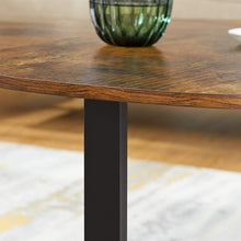 Load image into Gallery viewer, Round Coffee Table Rustic Brown and Black
