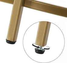 Load image into Gallery viewer, Gold Round Side Table with Golden Metal Frame Robust and Stable