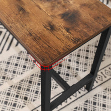 Load image into Gallery viewer, Set of 2 Table Benches Industrial Style Durable Metal Frame 108 x 32.5 x 50 cm Rustic Brown