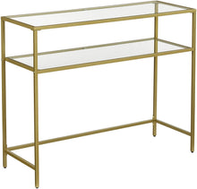 Load image into Gallery viewer, Console Table Metal Frame with 2 Shelves Adjustable Feet