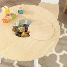 Load image into Gallery viewer, Round Table and 2 Chair Set for children (White Natural)