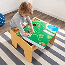 Load image into Gallery viewer, 2-in-1 Activity Table with Board for kids 64 x 60 x 40 cm