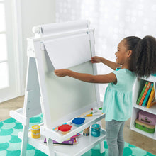 Load image into Gallery viewer, White Deluxe Wood Easel set for kids