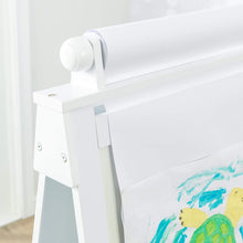 Load image into Gallery viewer, White Deluxe Wood Easel set for kids
