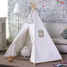 Load image into Gallery viewer, 5 Poles Giant Kids Teepee Tent (Natural Canvas)