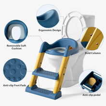 Load image into Gallery viewer, Potty Training Seat Step, Stool Ladder, Kids Boys Girls (Yellow)