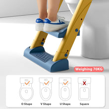 Load image into Gallery viewer, Potty Training Seat Step, Stool Ladder, Kids Boys Girls (Yellow)