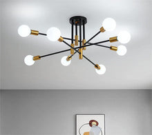 Load image into Gallery viewer, Modern Black Gold Ceiling Light 8 Lights