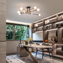 Load image into Gallery viewer, Modern Black Gold Ceiling Light 8 Lights