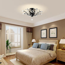 Load image into Gallery viewer, Crystal Chandelier LED Ceiling Light , 4 lights, Black