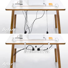 Load image into Gallery viewer, 2 pack Under Desk Cable Management Tray, White