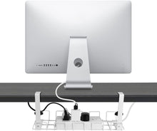 Load image into Gallery viewer, 2 pack Under Desk Cable Management Tray, White