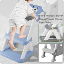 Load image into Gallery viewer, Potty Training Seat Ladder, Kids Boys Girls, Blue