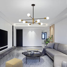 Load image into Gallery viewer, Sputnik Chandelier Modern Industrial, 8-Light , Black & Gold