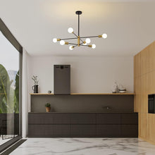 Load image into Gallery viewer, Sputnik Chandelier Modern Industrial, 8-Light , Black & Gold