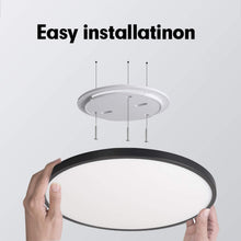 Load image into Gallery viewer, Flush Mount LED Ceiling Light, Natural, Black 48W