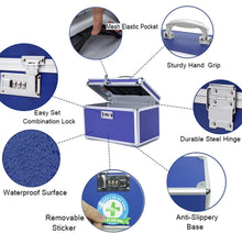 Load image into Gallery viewer, Locking Combination Medicine Box (Blue/Medium)