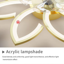 Load image into Gallery viewer, Modern Ceiling Light Fan, Low Profile, 6 Wind Speed, 3 Color (90cm, Gold)