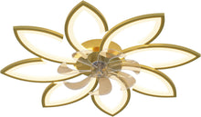 Load image into Gallery viewer, Modern Ceiling Light Fan, Low Profile, 6 Wind Speed, 3 Color (90cm, Gold)