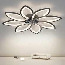 Load image into Gallery viewer, Modern Ceiling Light Fan, Low Profile, 6 Wind Speed, 3 Color (90cm, Black)