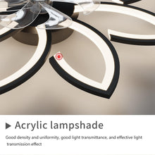 Load image into Gallery viewer, Modern Ceiling Light Fan, Low Profile, 6 Wind Speed, 3 Color (90cm, Black)