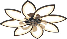 Load image into Gallery viewer, Modern Ceiling Light Fan, Low Profile, 6 Wind Speed, 3 Color (90cm, Black)