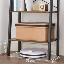 Load image into Gallery viewer, 5-Tier Industrial Bookcase, Rustic Brown